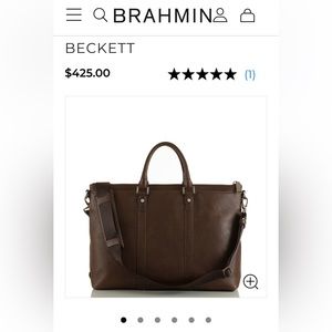 Brahmin Beckett cocoa brown Manchester messenger bag NWT